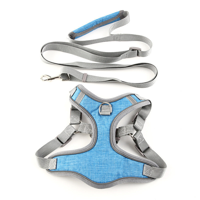Vest-style harness leash for cats and dogs