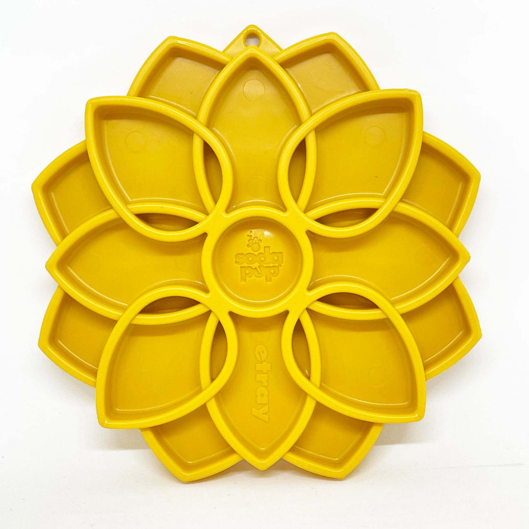 Interactive Slow Feeder Dog Bowl with Mandala Design