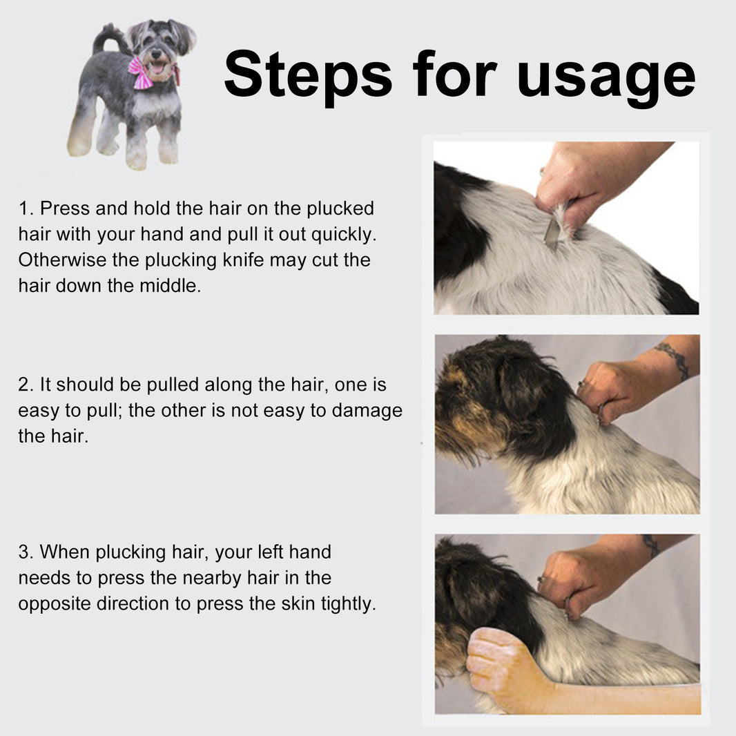 Stainless Steel Brush for Dog Cleaning with Wooden Handle