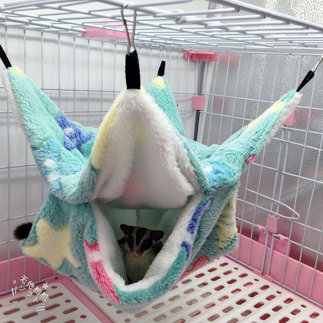 Warm Double Mezzanine Hammock for Small Pets
