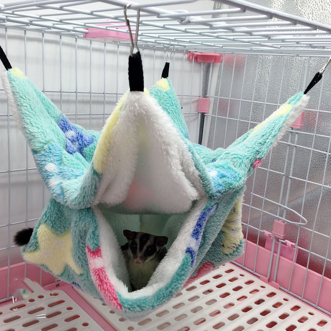 Warm Double Mezzanine Hammock for Small Pets