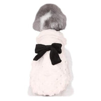 Elegant Bowknot Plush Dog Coat for Pets (Spring/Fall)