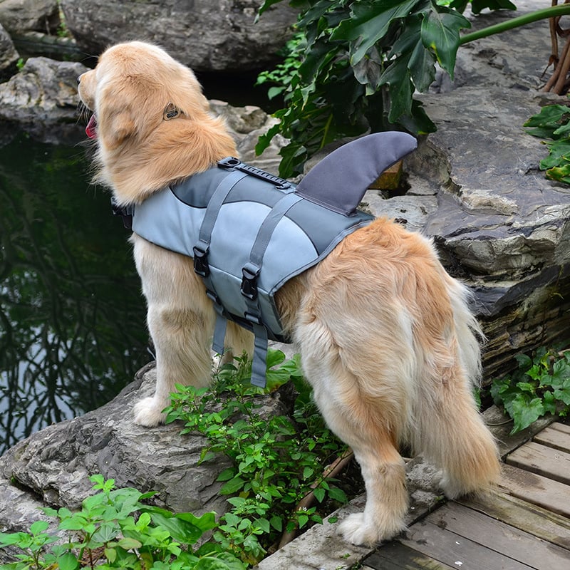 Adjustable Mermaid Shark Dog Life Vest for Swimming
