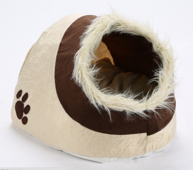 Leopard Print Pet Bed for Dogs and Cats