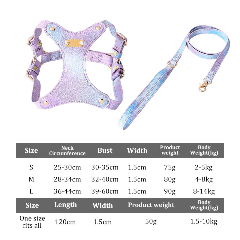 Adjustable Waterproof Leather Pet Harness