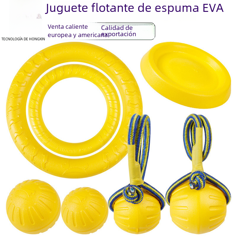 EVA Pet Toy Ball with Floating Frisbee and Chew Ring
