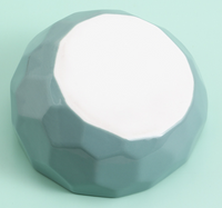Diamond Cat Bowl with Slanted Design and Elevated Base