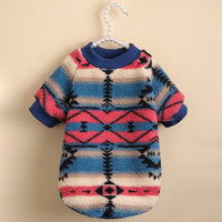 Cute Striped Plush Hoodie for Pets in Autumn/Winter