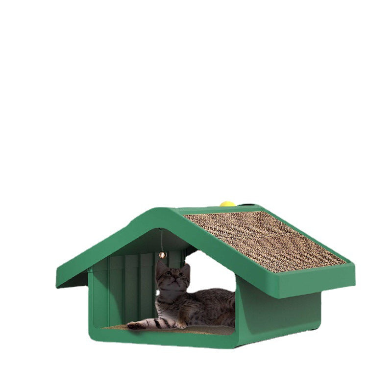 Factory Direct Cat Villa with Scratch Board and Toy