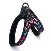 Reflective Pet Harness in Colorful Printed Oxford Fabric