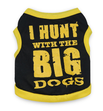Cotton Black Printed Big Dog Vest for Pets