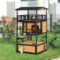 Wooden Outdoor Cat House, Wild Cat Shelter