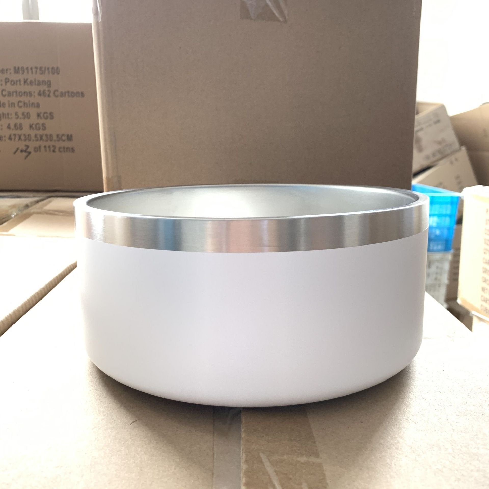 Upright Stainless Steel Dog Bowl