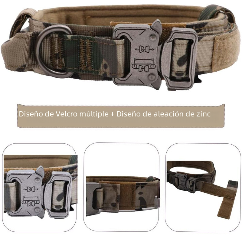 Tactical Outdoor Dog Leash for Large Dogs with Collar