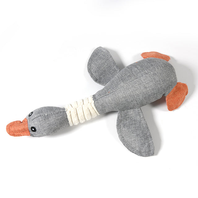Pet Sounding Toys for Dogs - Linen Wild Goose Design