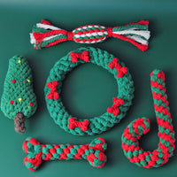 Cotton Thread Dog Toy - Christmas Tree Gift Doll