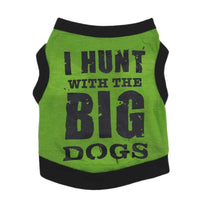 Cotton Black Printed Big Dog Vest for Pets