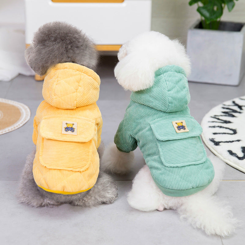 Cute Winter Cotton-padded Jacket with Traction Rope