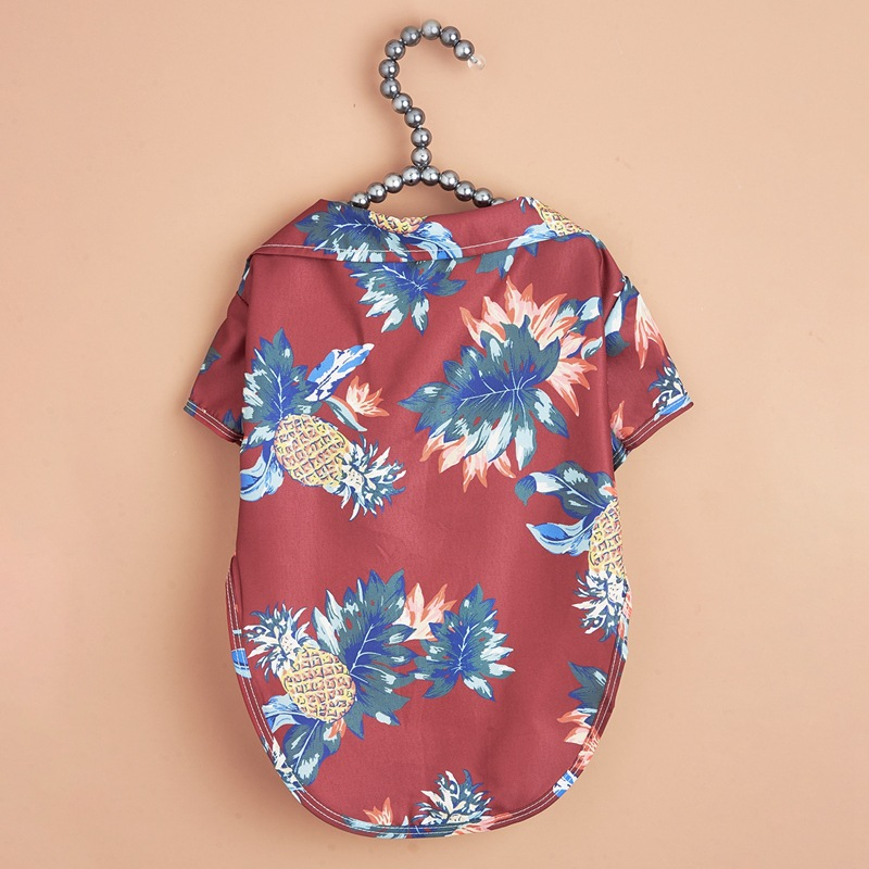 Cute Floral Summer Beach Shirt for Small Dogs and Cats