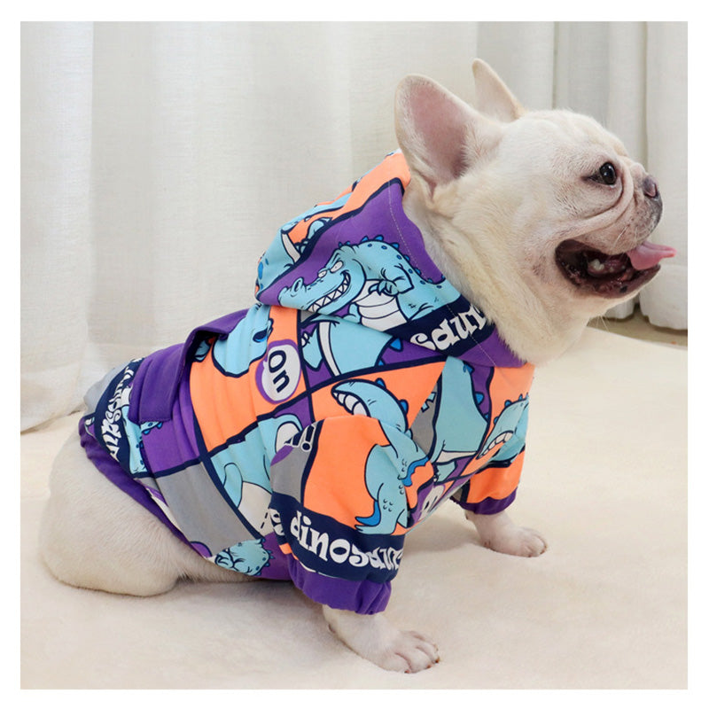 Fadou Plus Velvet Hooded Dinosaur Sweater for Warmth