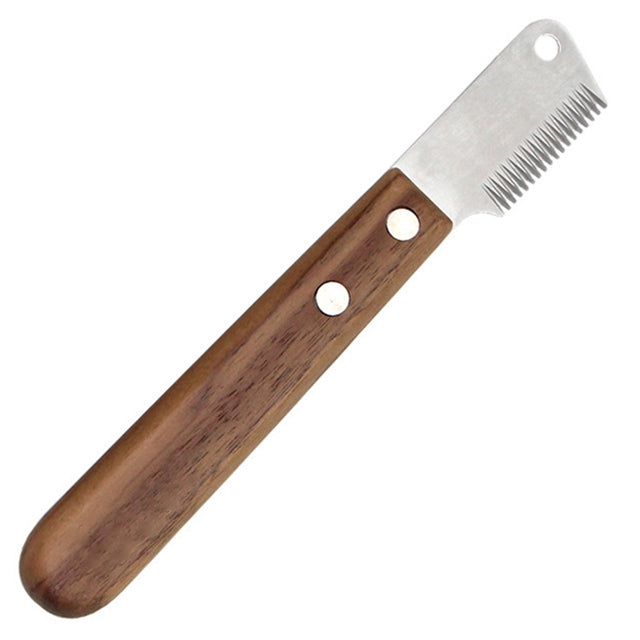 Stainless Steel Brush for Dog Cleaning with Wooden Handle