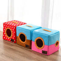 Double Hole Pet Bed with Star Design for Cats