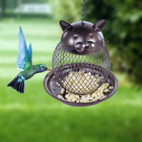 Modern Metal Cat Bird Feeder Home Decor Gift