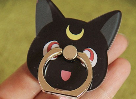 Black Cat Ring, Luna Cat, Phone Ring