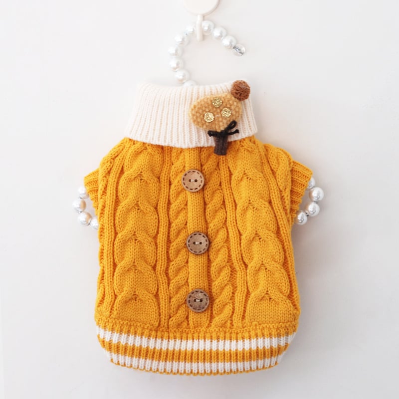Classic Knitted Pet Sweater for Small Dogs and Cats