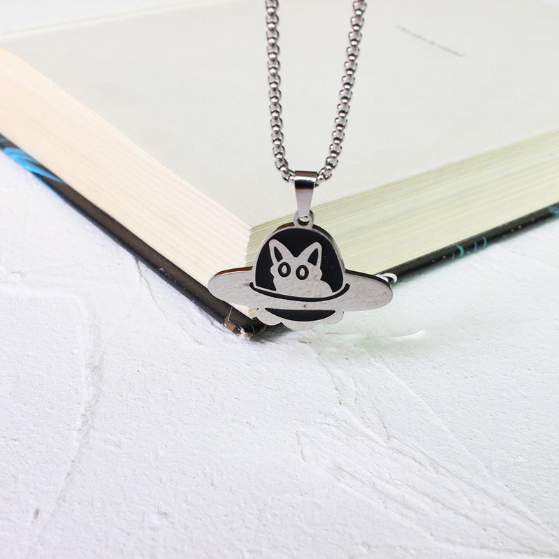 Cat in a Box Necklace - Creative Black Cat Pendant