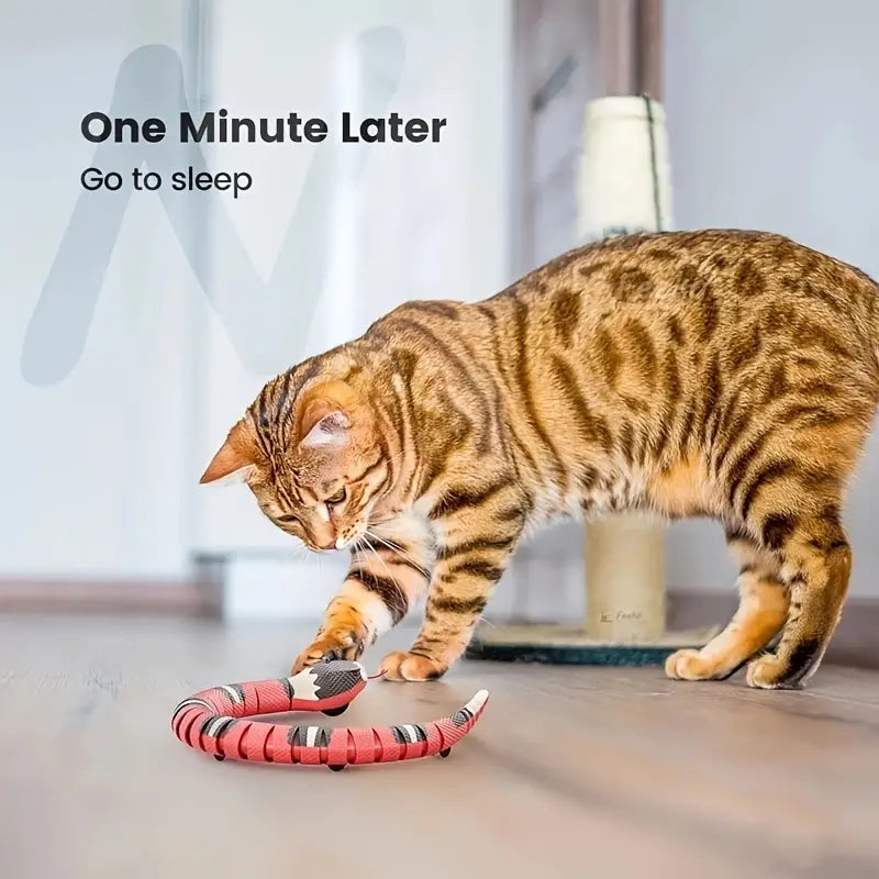 USB Charging Interactive Snake Toy for Cats