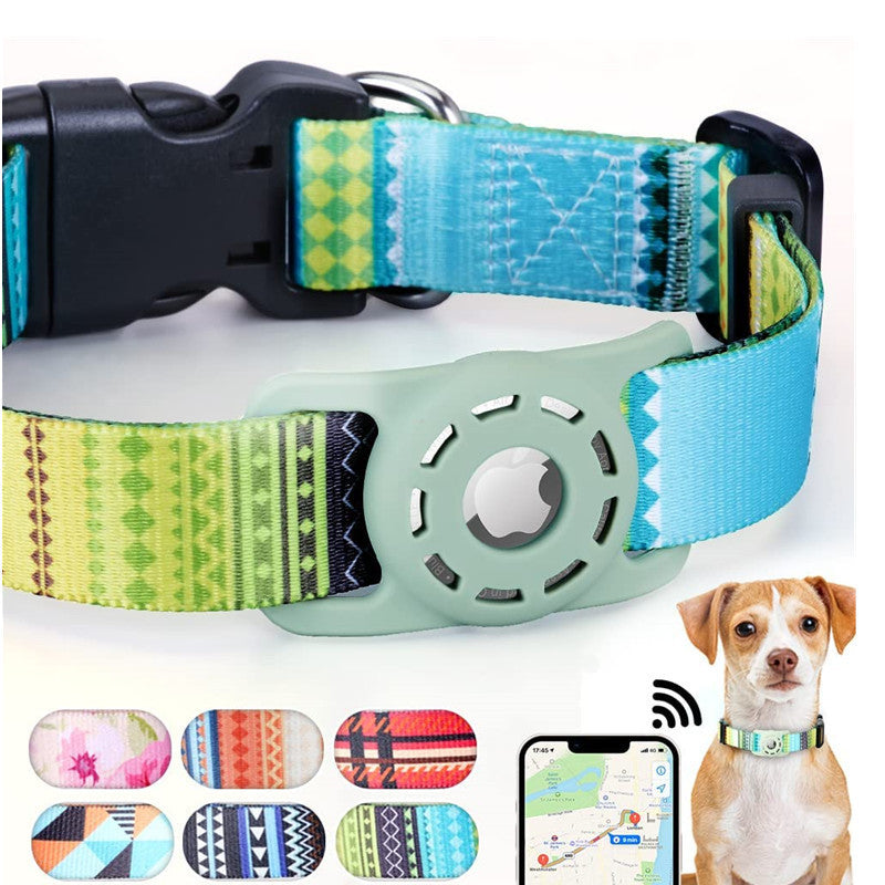 Airtag Pet Collar with Digital Print for Apple Airtag