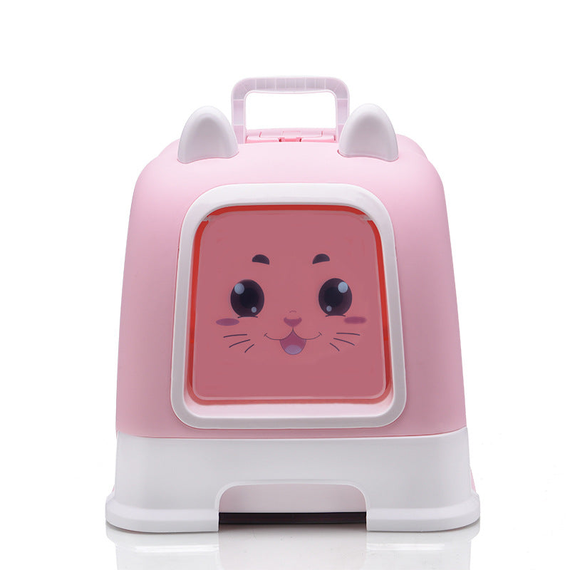 Enclosed Cat Litter Box with Drawer and Large Space