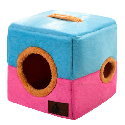 Double Hole Pet Bed with Star Design for Cats