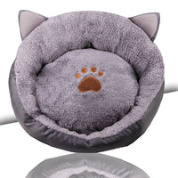 Cat Ears Warm Padded Pet Nest for Cozy Comfort