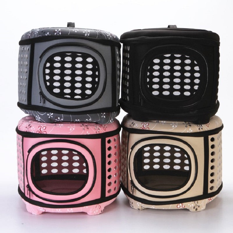 Foldable Pet Carrier Backpack for Dogs, Breathable Design