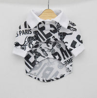 Trendy Brand Printed Mesh Dog Polo Shirt for Summer