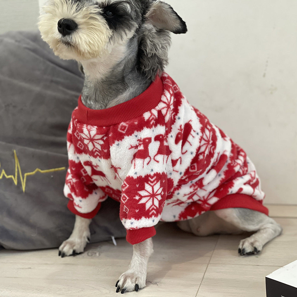 Winter Warm Padded Dog Sweater for Christmas