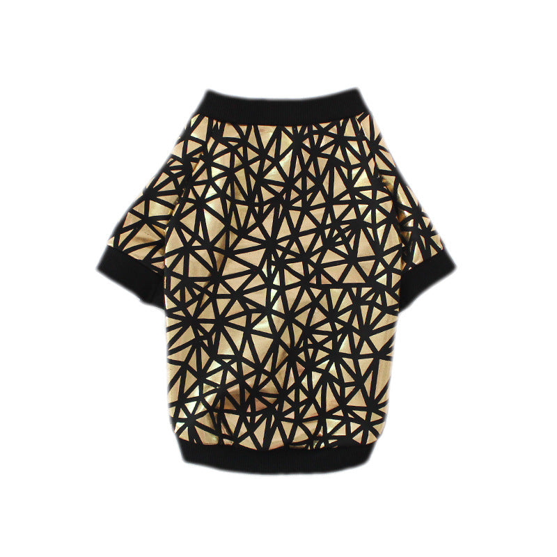 Spring & Summer Dog Clothes in Bronzing Style