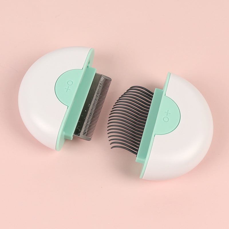 Dual-Function Long Hair Pet Comb and De-Shedding Tool