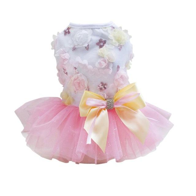 Candy Color Dog Dress, Princess Tulle Summer Outfit