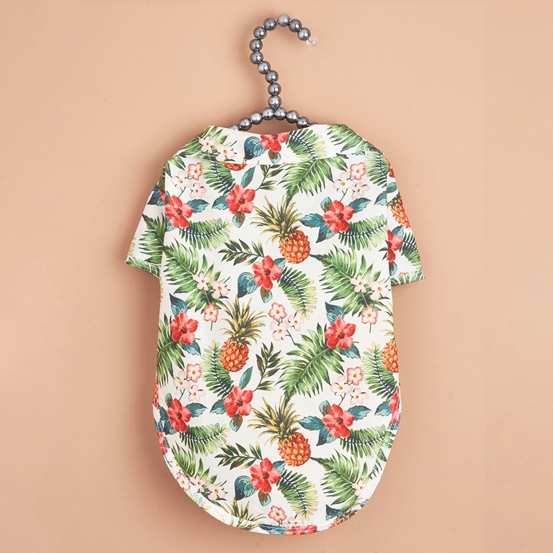 Cute Floral Summer Beach Shirt for Small Dogs and Cats