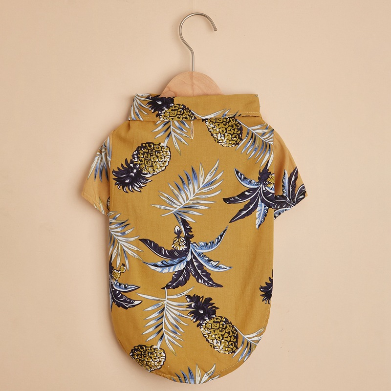 Cute Floral Summer Beach Shirt for Small Dogs and Cats