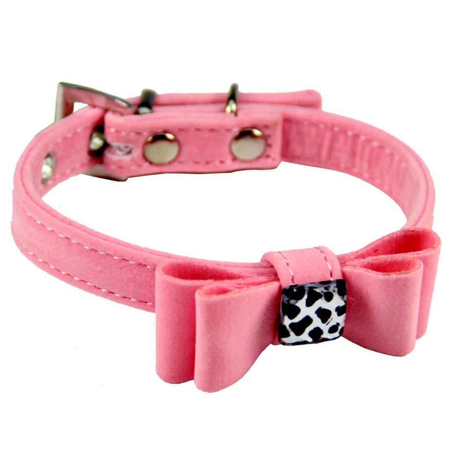 Flocking Cloth Bow Style Dog Collar