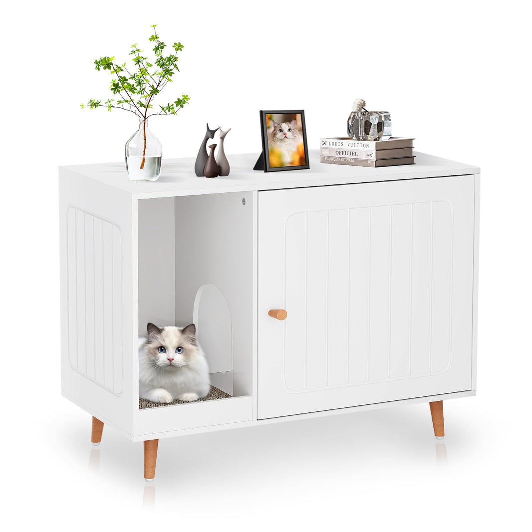Wooden Cat Washroom Furniture with Hidden Litterbox