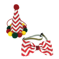 New Pet Christmas Ornament with Hat and Bow Tie