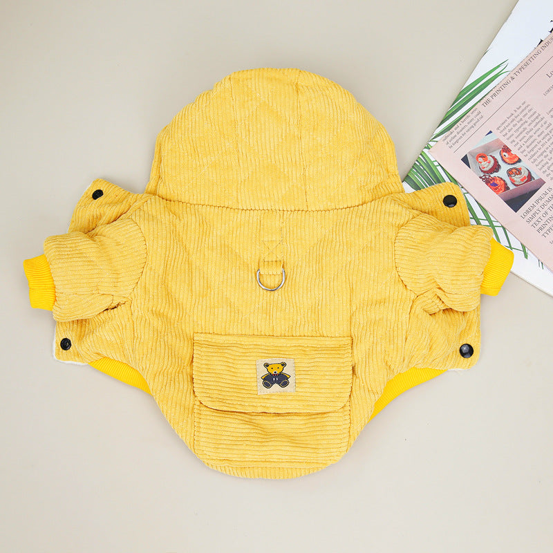 Cute Winter Cotton-padded Jacket with Traction Rope