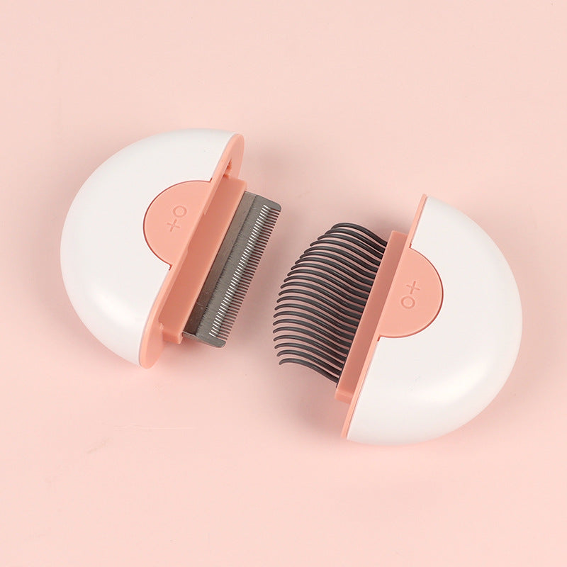 Dual-Function Long Hair Pet Comb and De-Shedding Tool