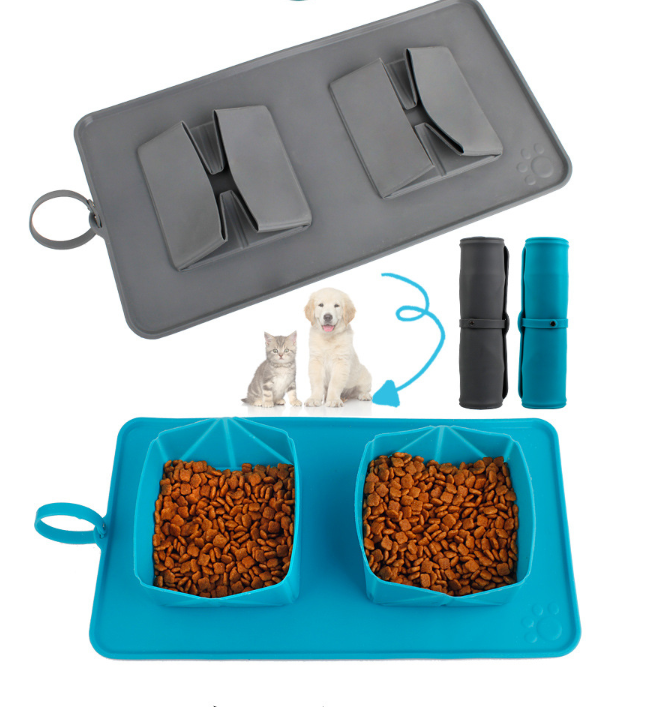 Foldable Pet Bowl with Carrying Bag for Dogs and Cats