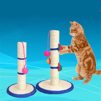 Cat Scratching Post with Round Base and Toy Ball